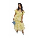 Vestido Leticia Amarelo Manteiga