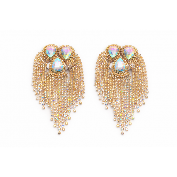 Acessórios Heart Branco/Dourado (par)