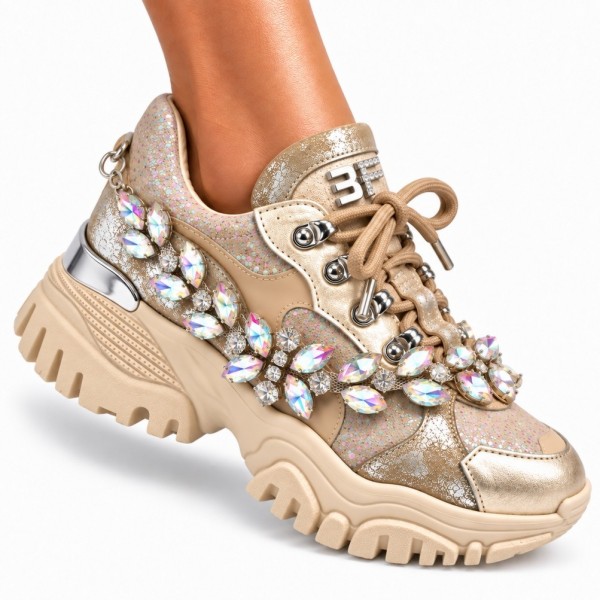 Caroline Nude Silver Crystal AB