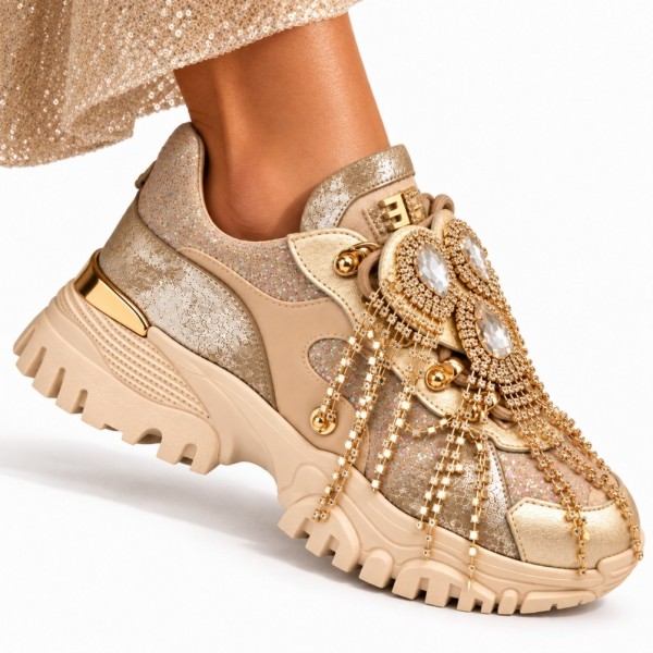 Caroline Nude Gold Heart
