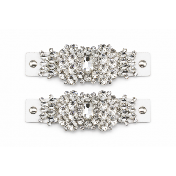 Acessórios Royal Branco/Prateado (par)