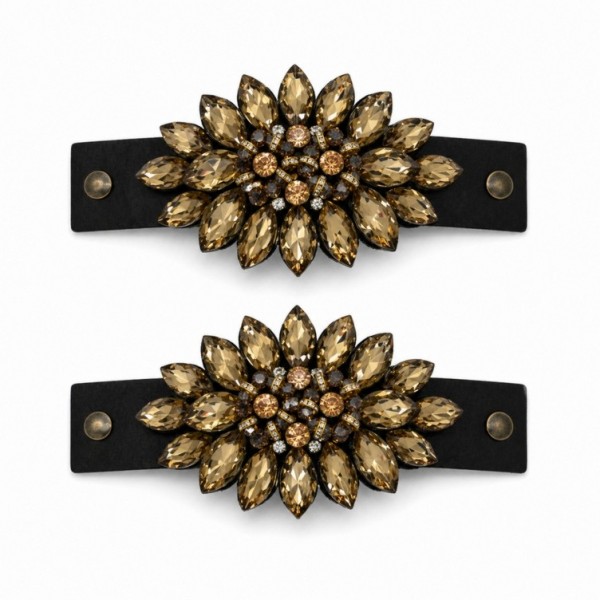 Acessórios Luxe Preto/Dourado (par)