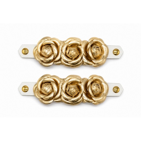 Acessórios Camélias Dourado (par)