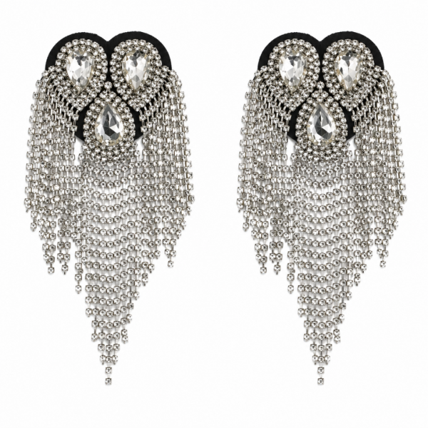 Acessórios Heart Preto/Prateado (par)