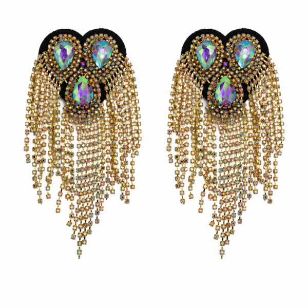 Acessórios Heart Preto/Dourado (par)