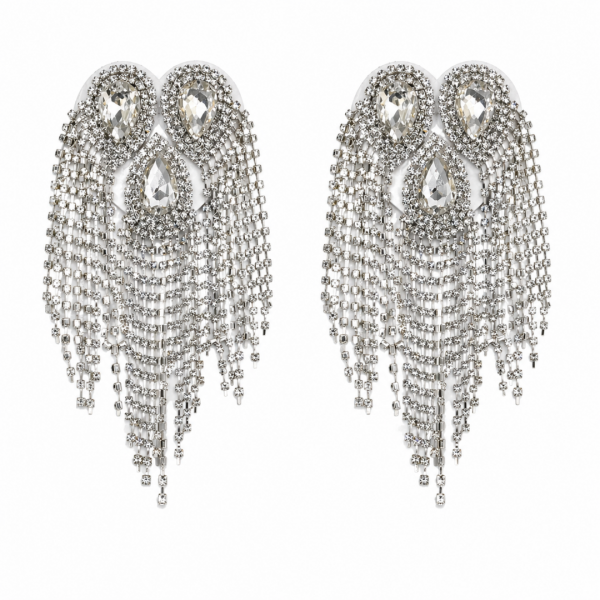 Acessórios Heart Branco/Prateado (par)